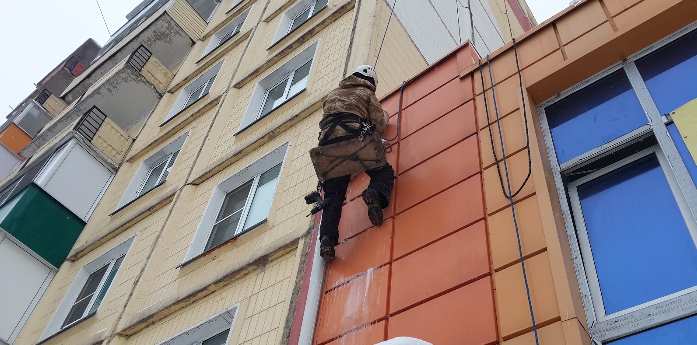 Услуги промышленных альпинистов для высотных работ в Тольятти
